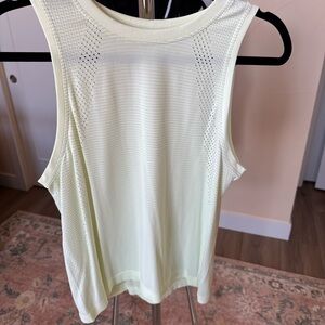 lululemon athletica pale yellow performance tank